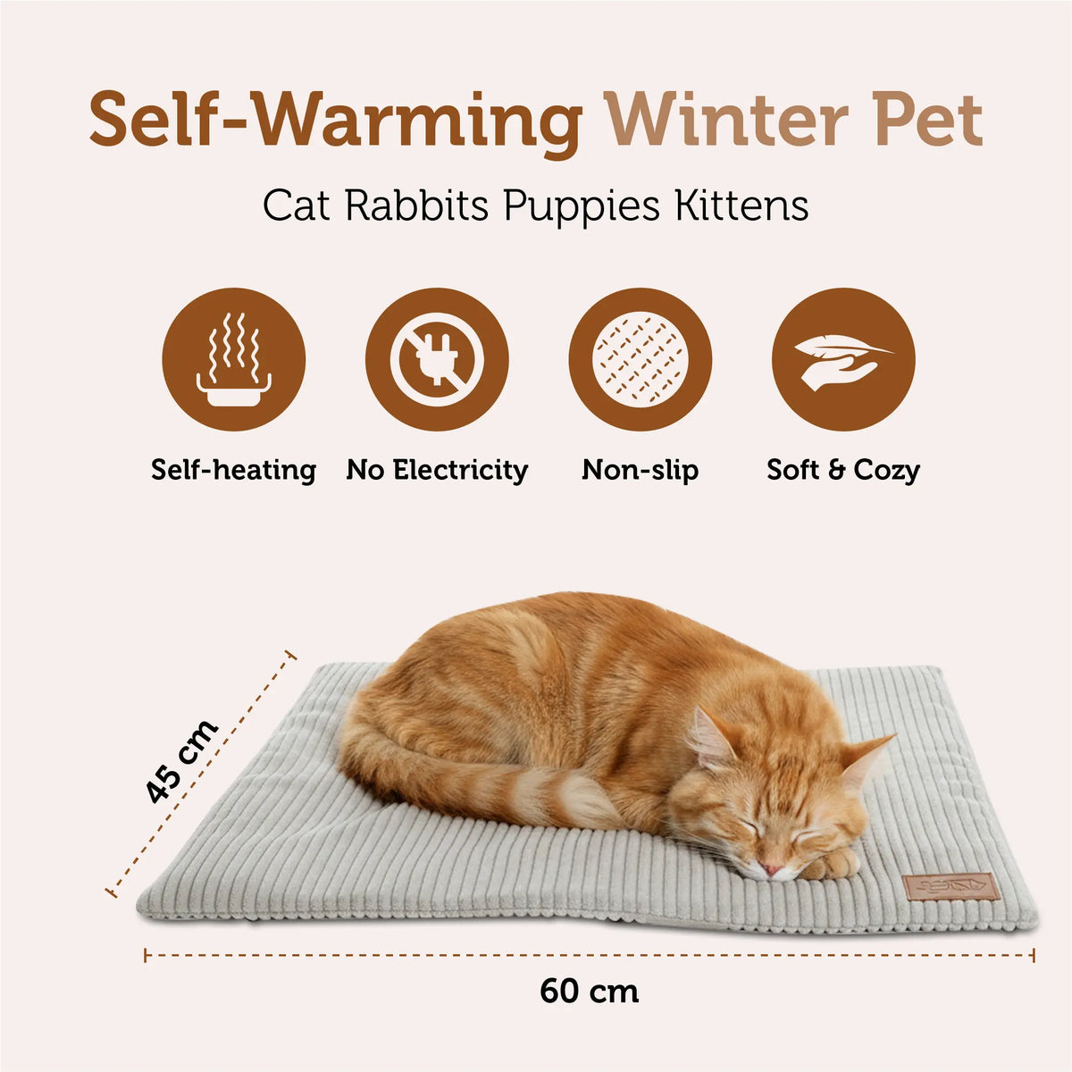 Self-Warming Pet Mat | Cozy Comfort