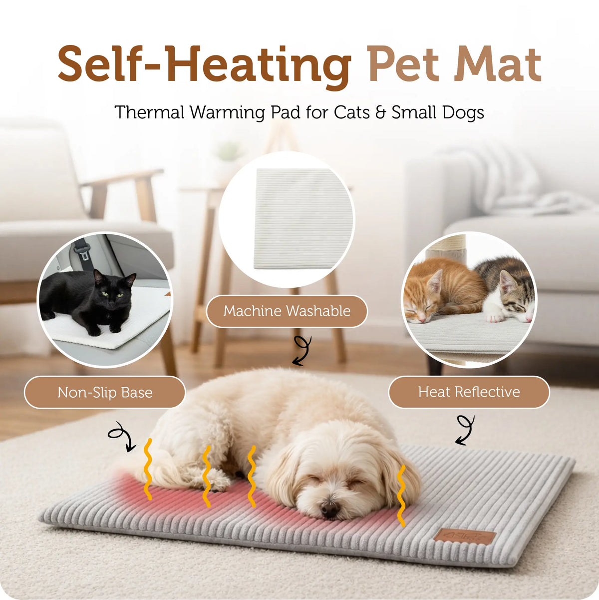 Self-Warming Pet Mat | Cozy Comfort