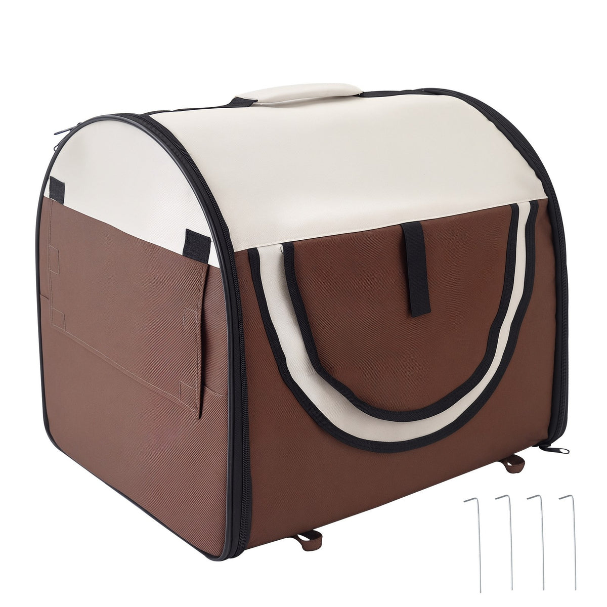 Pawhut Folding Fabric Soft Pet Crate Dog Cat Travel Carrier Cage