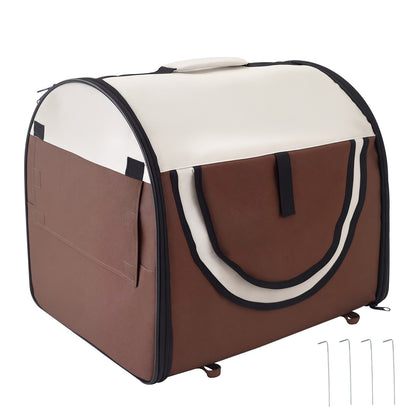 Pawhut Folding Fabric Soft Pet Crate Dog Cat Travel Carrier Cage