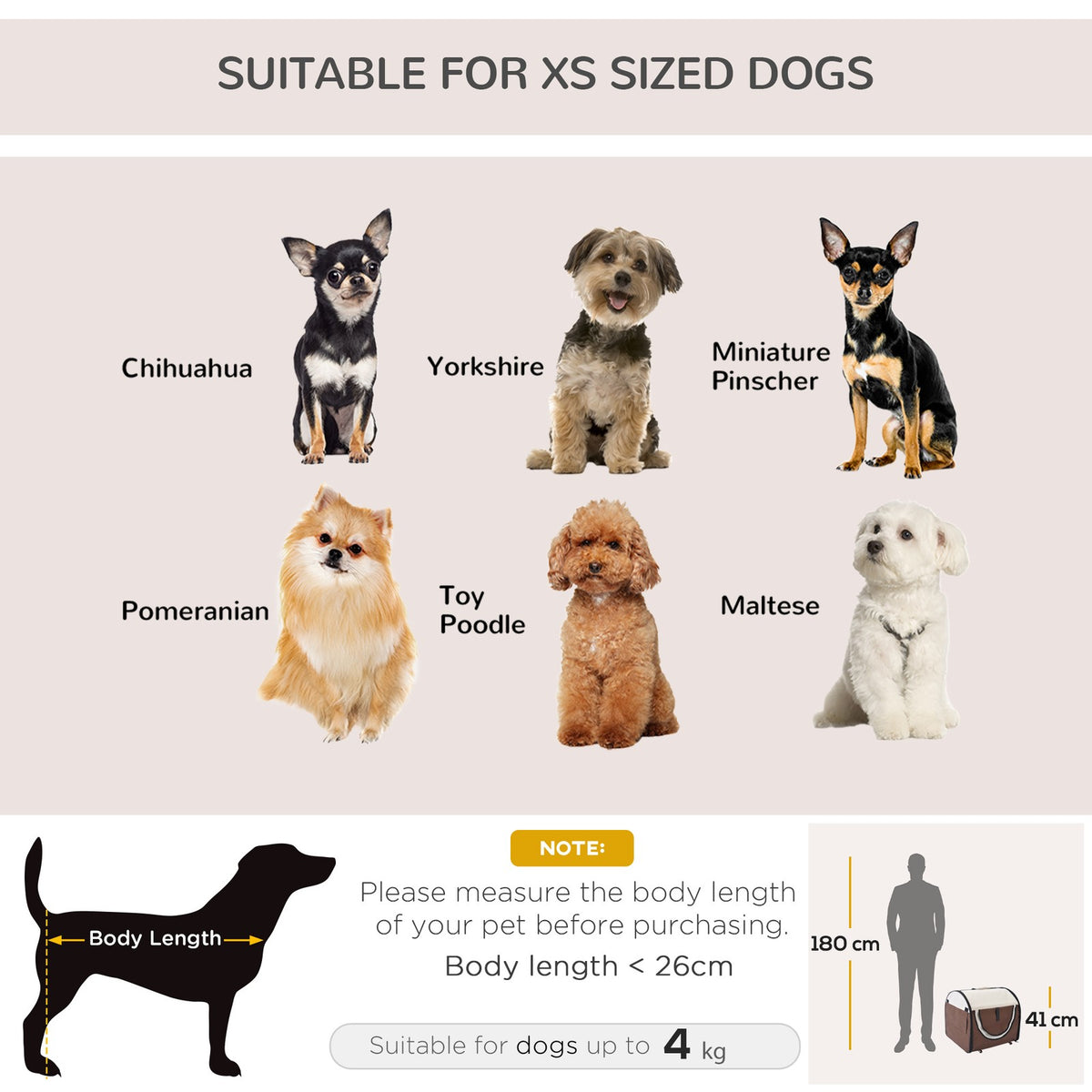 Pawhut Folding Fabric Soft Pet Crate Dog Cat Travel Carrier Cage